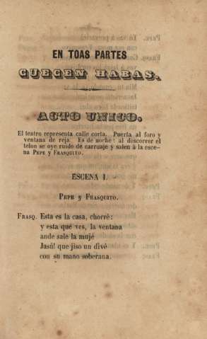 Acto unico. Escena I