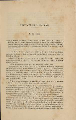 Leccion preliminar. 