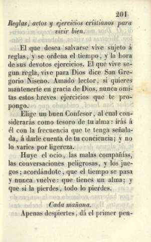 Reglas, actos y ejercicios cristianos para vivir bien