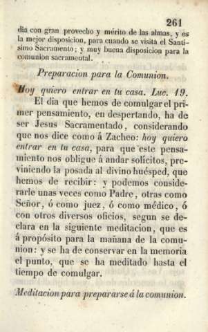 Preparación para la comunión