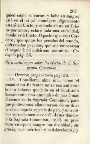 Otra meditación sobre los efectos de la Sagrada Comunión