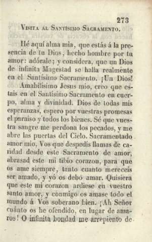 Visita al Santísimo Sacramento