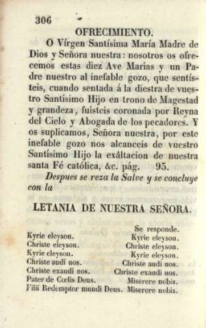 Letania de Nuestra Señora