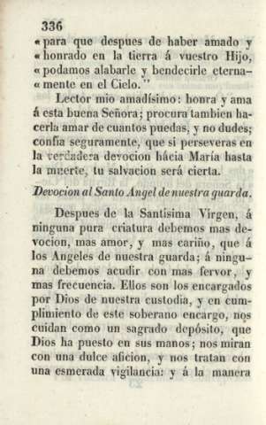 Devoción al Santo Angel de nuestra guarda