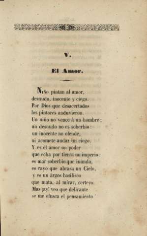 V. El amor