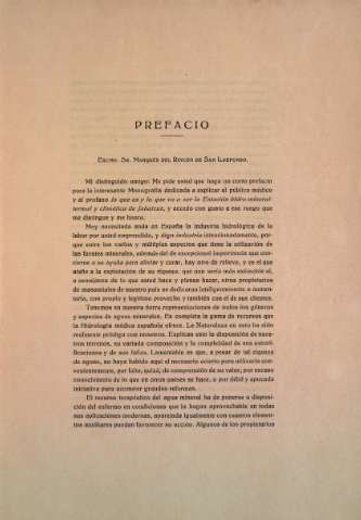 Prefacio. Excmo. Sr. Marqués del Rincón de San ildefonso