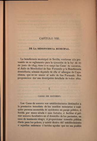 Capítulo VIII. De la beneficencia municipal  