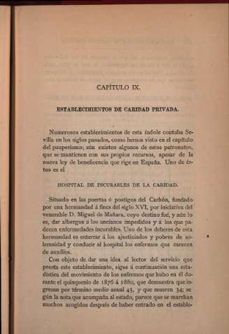 Capítulo IX. Establecimientos de caridad privada