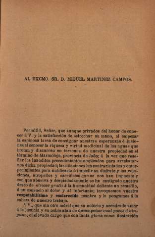 Al Excmo. Sr. D. Miguel Martínez Campos [por Juan de Pinedo]