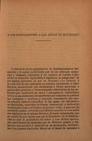 A los concurrentes - A las aguas de Marmolejo