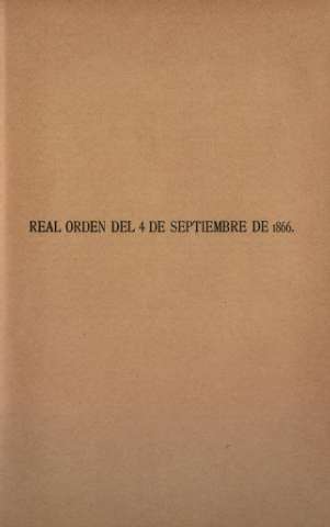 Real Orden del 4 de Septiembre de 1866