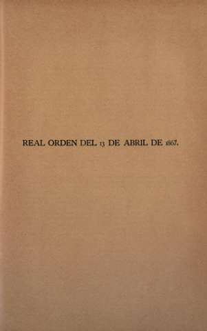 Real Orden del 13 de Abril de 1867