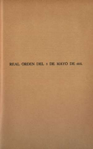Real Orden del 8 de Mayo de 1868
