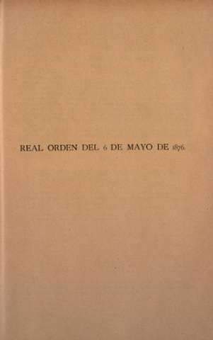 Real Orden del 6 de Mayo de 1876