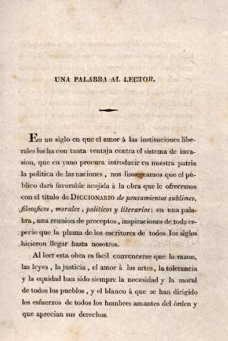 Una palabra al lector