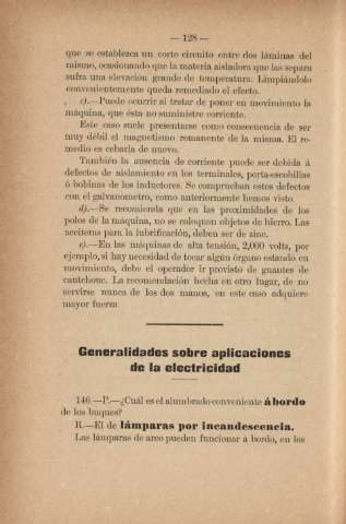 Generalidades sobre aplicaciones de la electricidad