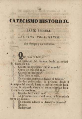 Catecismo historico. Parte primera. Leccion preliminar. Del tiempo y su division