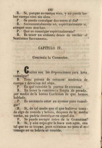 Capitulo IV. Continúa la Comunión
