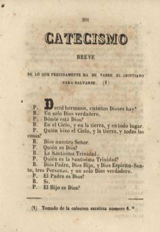 Catecismo breve de lo que precisamente ha de saber el cristiano para salvarse