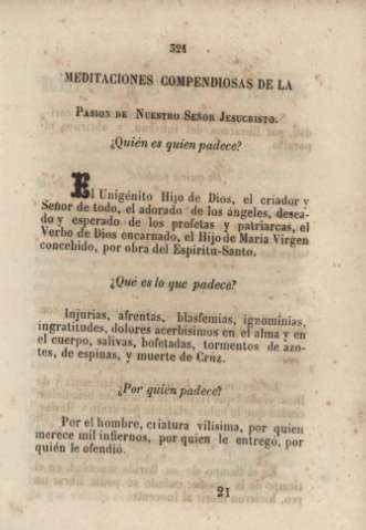 Meditaciones compendiosas de la pasion de Nuestro Señor Jesucristo