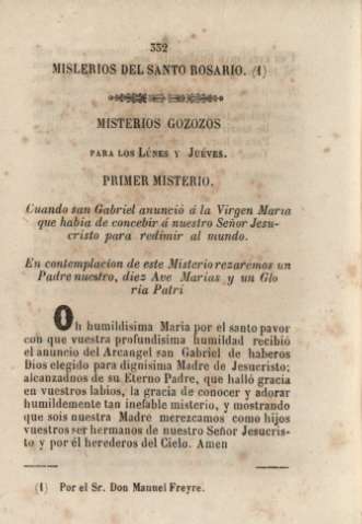 Misterios del santo rosario