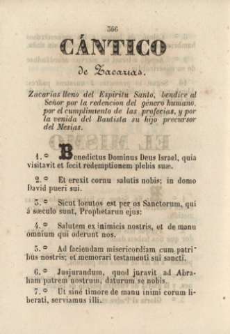 Cántico de Zacarias