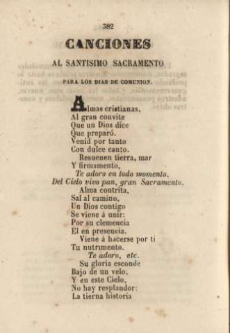 Canciones al Santisimo Sacramento