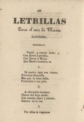 Letrillas para el mes de Maria