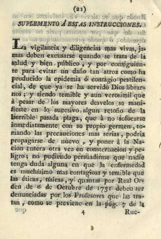 Suplemento á estas instrucciones