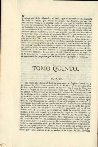 Tomo quinto