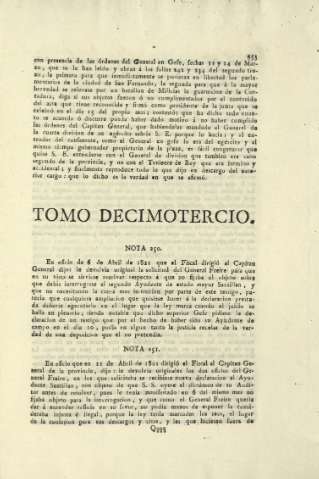 Tomo decimotercio