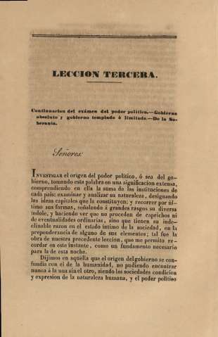 Leccion tercera