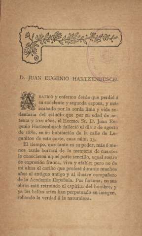 D. Juan Eugenio Hartzenbusch