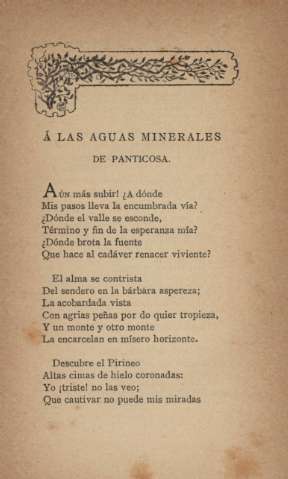 Á las aguas minerales