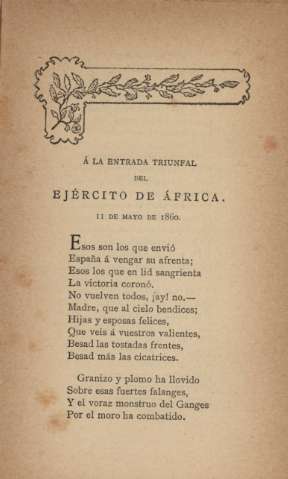 Á la entrada triunfal el ejército de África