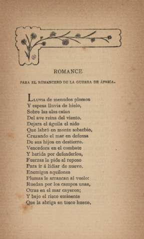 Romance para el romancero de la guerra de África