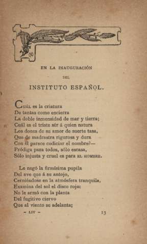 En la inauguración del Instituto Español