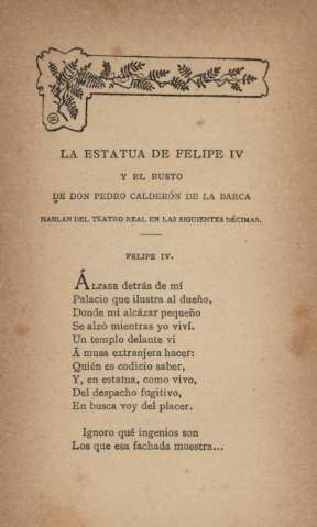 La estatua de felipe IV y el busto de Don Pedro Calderón ...