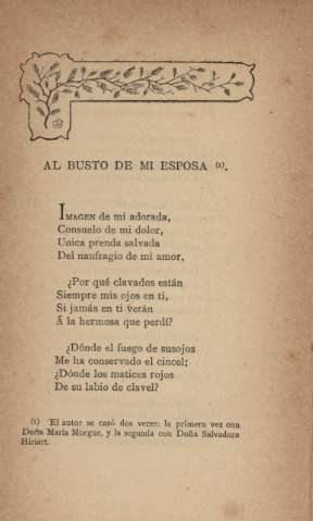 Al busto de mi esposa