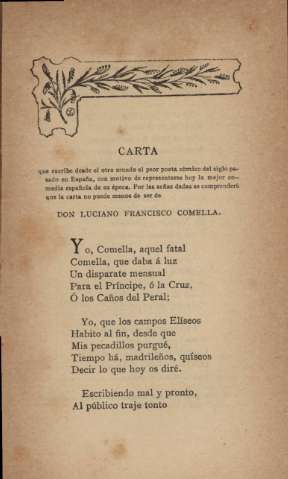 Carta que escribe desde el otro mundo el peor poéta cómico ...