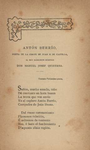 Antón Berrío, poeta de la corte de Juan II de Castilla ...