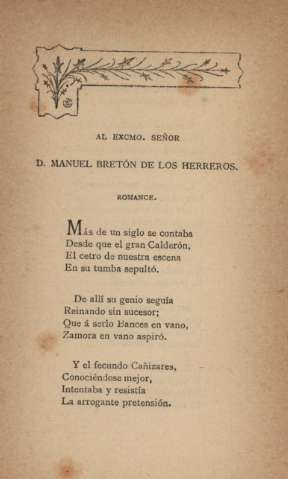 Al Excmo. Señor D. Manuel Bretón de los Herreros