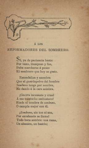 Á los reformadores del sombrero
