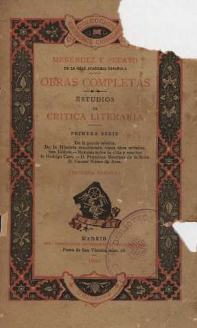 Estudios de critica literaria
