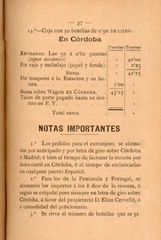 Notas importantes