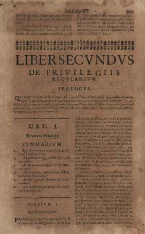 Liber secundus de privilegiis regularium