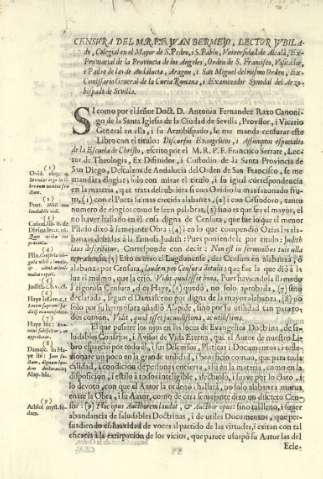Censura del M.R.P.Fr. Juan Bermejo ...