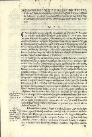 Aprobacion del M.R.P.F. Roque de Toledo ...