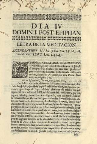 Dia IV. Domin. I post epiphan.