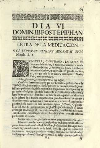 Dia VI. Domin. III post epiphan.